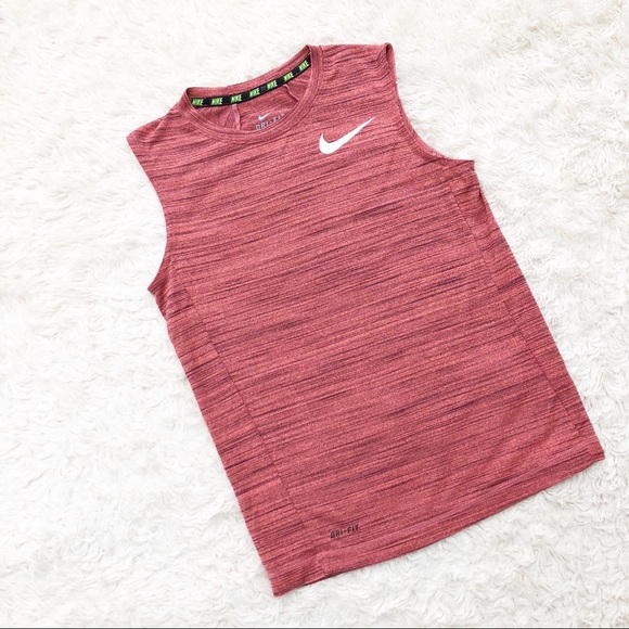 Nike Tops - NIKE Heather Space-Dye Coral Dri-Fit Athletic Tank